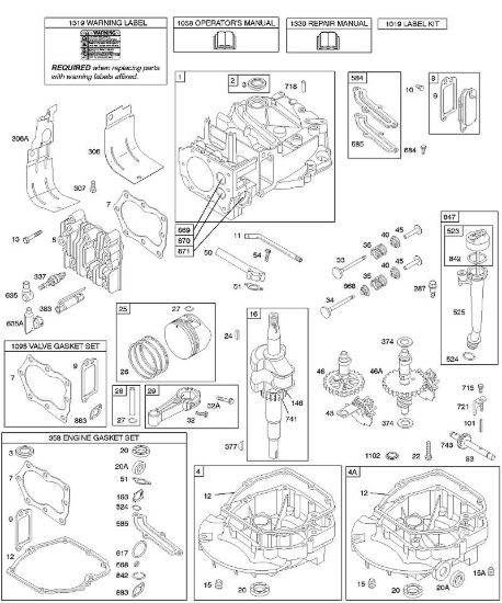 D - Camme, albero motore, cilindro, coppa motore, set guarnizioni, lubrificazione, gruppo pistone, valvole B&S - 12 €¦ 12F802-1376-01 brand Stihl